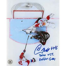 Akil Thomas Autographed Team Canada 2020 World Juniors Golden Goal Aerial View 8