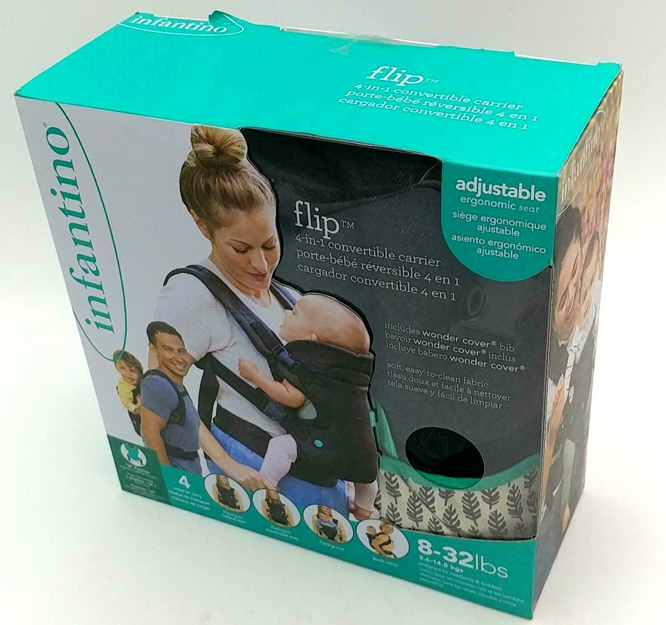 Infantino Flip Advanced 4 In 1 Convertible Carrier Ergonomic Seat Black For Sale Online Ebay