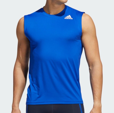 Adidas Techfit Sleeveless Tee Herren - Trainingsweste / Tank Top - blau - alle Größen