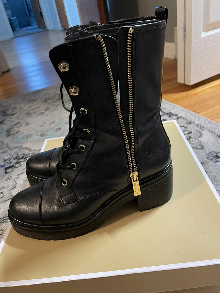 Anaka leather combat boot cheap