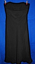 Women's ANN TAYLOR Black Silk Strapless Dress Size 6