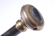   ANTIQUE GADGET CANE WALKING STICK POCKET WATCH KNOB 6x MAGNIFIER 86.5CM 34.05  