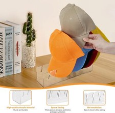 Hat Stand for Baseball Caps Display and Organizer, 2 Pack holds 14 caps, Clear 