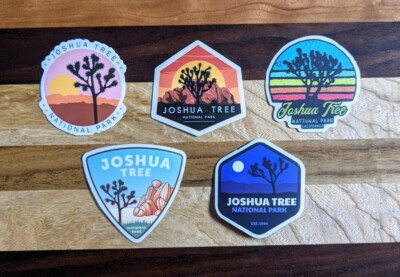 A Set of  Five (5) Joshua Tree National Park Sticker Decal 3''