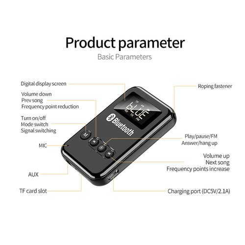 4 in 1 Car Bluetooth FM Transmitter Receiver Adapter Wireless Stereo Audio AUX - 第 12/12 張圖片