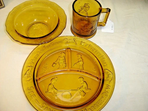 Vintage Tiara Child's Nursery Rhyme Dish Set Mug: Humpty Dumpty ~ Tom-Tom #9139