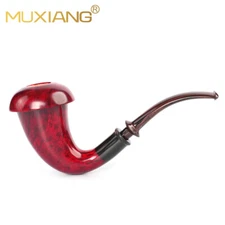 MUXIANG Smooth Sherlock Holme Calabash Pipe Handmade Briar Freehand Tobacco Pipe