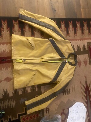 vintage bates leather California cafe racer jacket 1950 1960 size 42 gold 