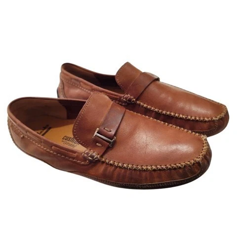 Scarpe Clarks mocassini uomo pelle marrone slip on taglia 10 5 made in USA in INDIA