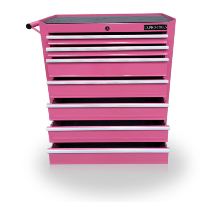431 US PRO TOOLS AFFORDABLE STEEL CHEST PINK TOOL BOX ROLLER