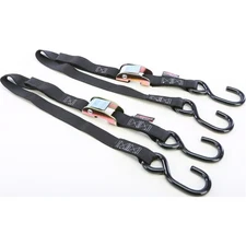 Powertye Tie-Down Cam S-Hook Watercraft 1"x3' - Black Pair 22032