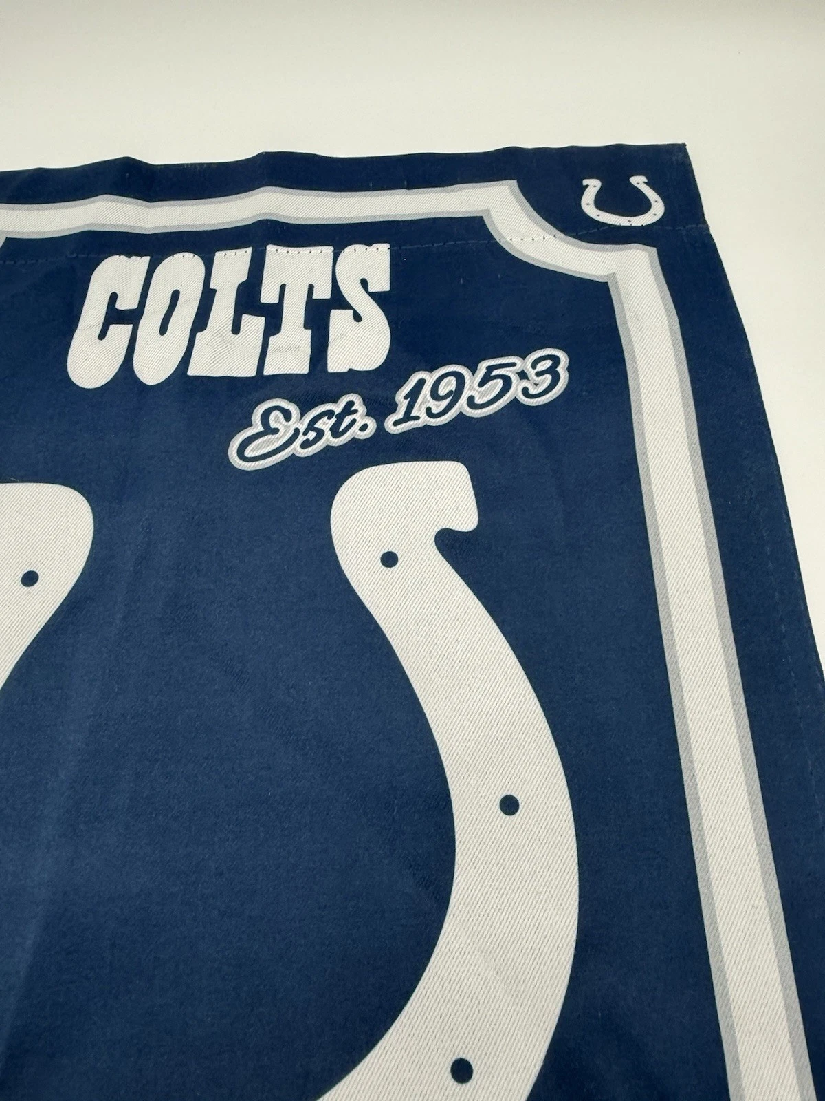 Indianapolis Colts Suede Garden Flag Two Sided 12.5" X 18"