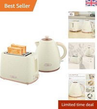 Elegant Kettle and Toaster Set - 1.7L Fast Boil & 2 Slice with 7 Browning Levels