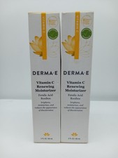2 Pack DERMA-E Vitamin C Renewing Moisturizer, Ferulic Acid & Rooibos 2 Fl OZ
