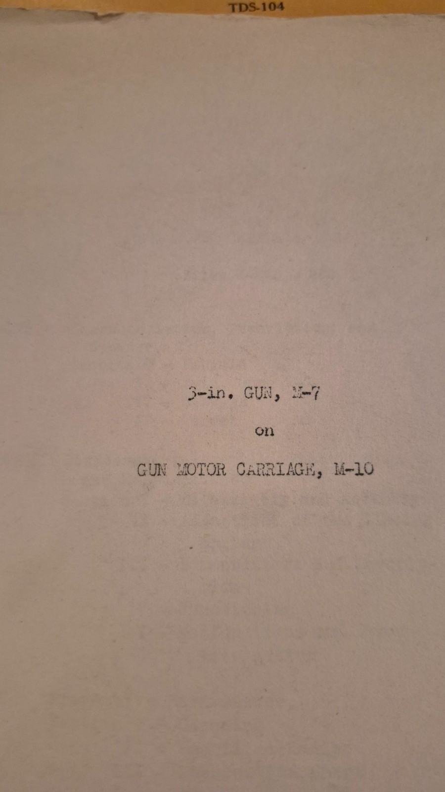 US WW2 Tank Destroyer Unit documents & Manual lot