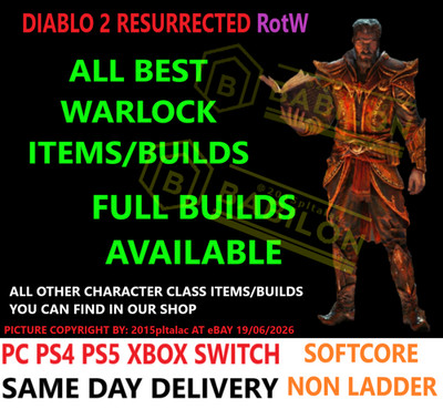  PC PS4 PS5 XBOX SWITCH  WARLOCK ALL BEST ITEMS BUILD DIABLO 2 RESURRECTED D2R