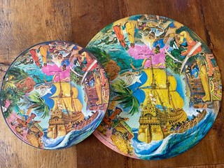 Vintage Springbok Round Circular Puzzle Treasure Hunt C901 1964 COMPLETE