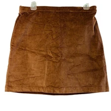 Marley Lilly Corduroy Skirt Womens Small Brown A Line Preppy Schoolgirl