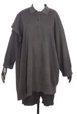 Vintage 80s Issey Miyake Brush Tag Two Piece Cotton Linen Shirt Shorts Medium