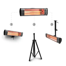 Tradesman 1500 Watt Infrared Heater Tripod Combo, Remote