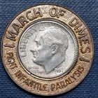 1951 Roosevelt Dime Encased - March of Dimes - Polio Fighter 1953 - #102452