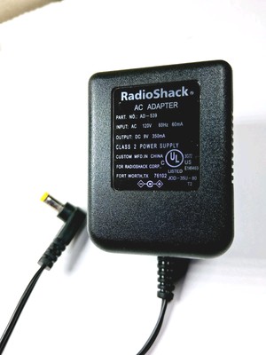 Radio Shack Vintage 120V AC Adapter AD539 Class 2 | eBay