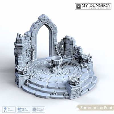 Summoning Font Circle 28mm Tower Terrain Gelände Fantasy Tabletop