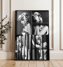 Lady Gaga 2010 Poster Wrapped In Tape Pop Music Singer Art Wall Decor, Noframe