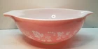 Vintage PYREX Pink Gooseberry Cinderella 4 Quart Glass Mixing Bowl #444