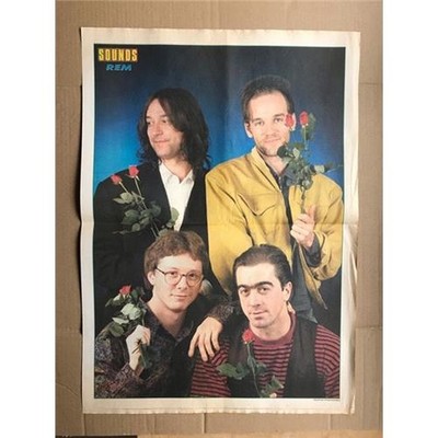 - R.E.M. SOUNDS 1991 POSTER group poster from the centre pages of sounds music p