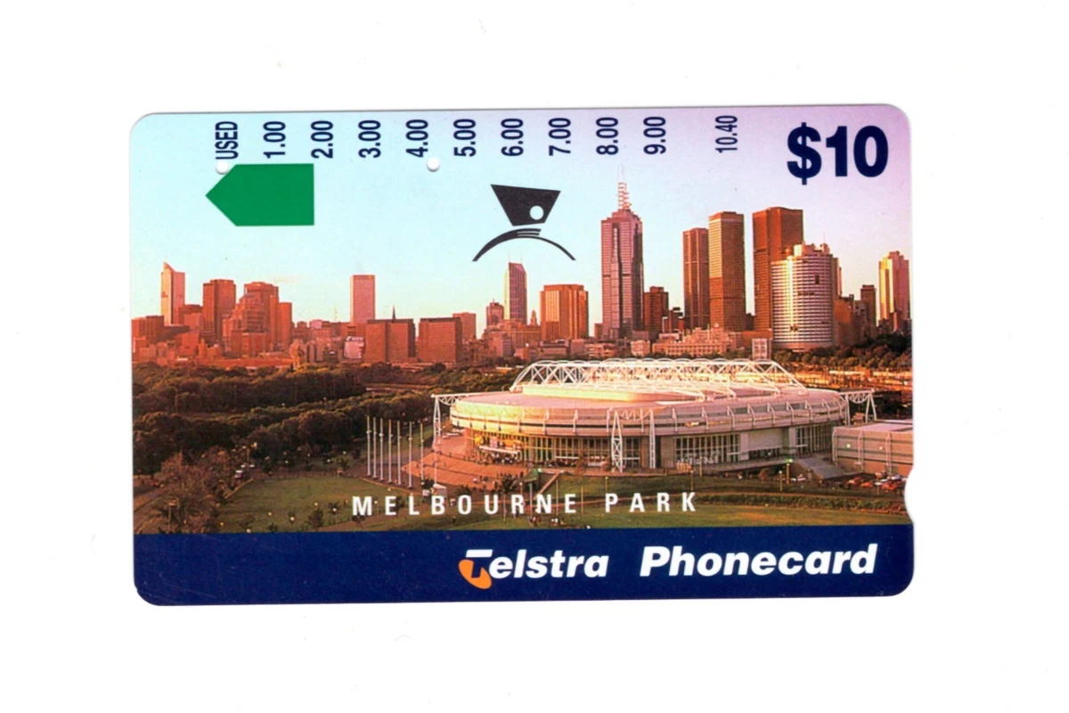 Telstra Australia Used $10 Phonecard Melbourne Park