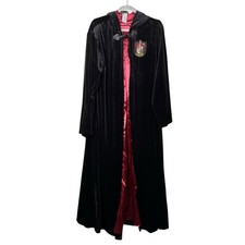 HARRY POTTER Velvet ROBE Wizarding World Hogwarts GRYFFINDOR Cape Cloak Adult OS