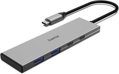 Hama USB-C Hub Adapter 1x USB-C 2x USB-A 1x USB-C 3.2 Gen2 100W Power Delivery