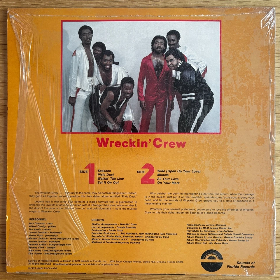 WRECKIN' CREW Pixie Dust US ORIG LP IN SHRINK MODERN SOUL FUNK BOOGIE 1983 - Image 2 of 4