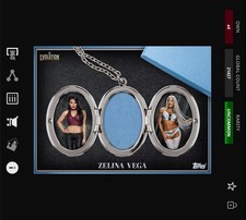 DIGITAL Topps WWE Slam 25 - EVOLUTION THEN & NOW MAT RELIC Blue - ZELINA VEGA