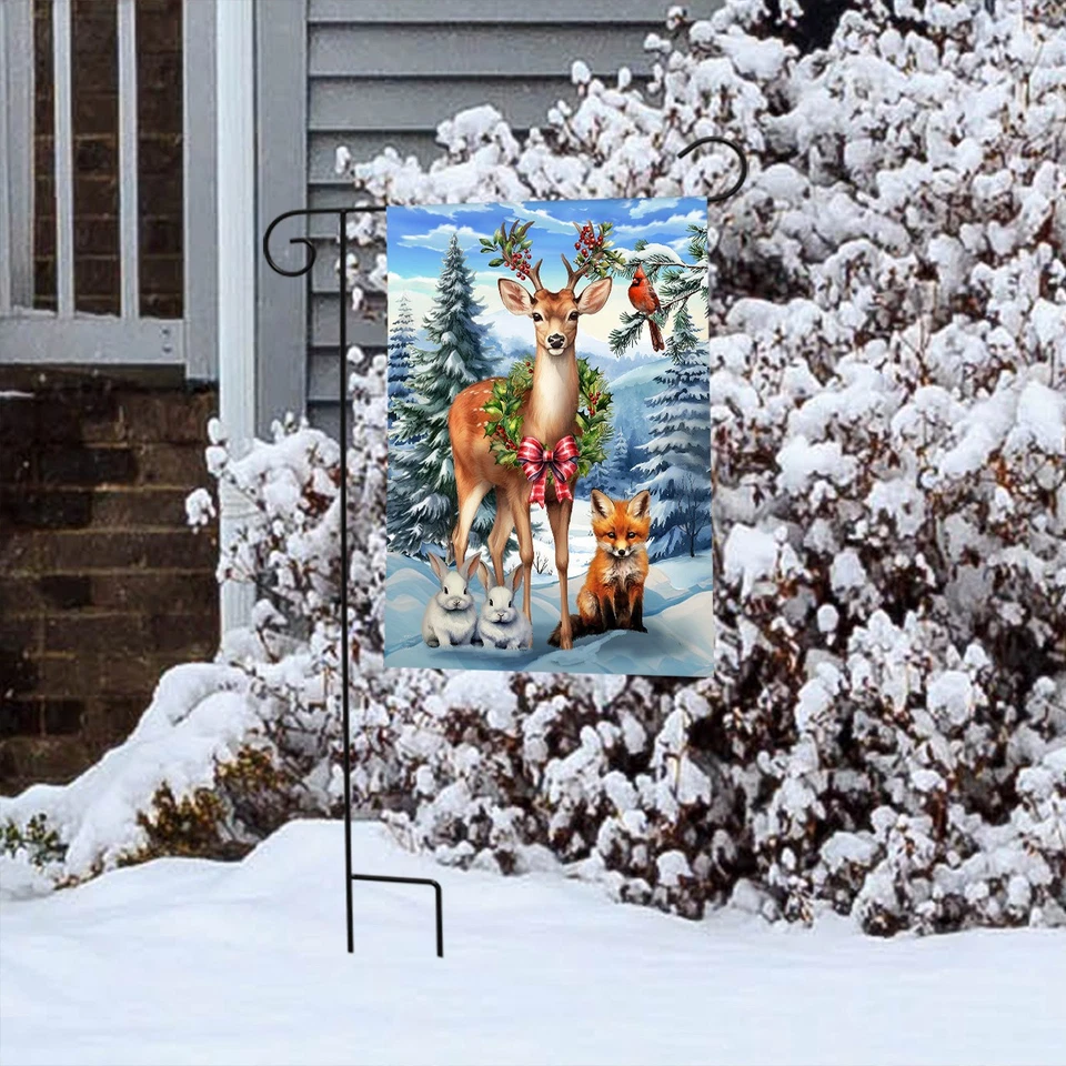 Bandera de jardín Briarwood Lane Woodland Deer Foto 3 de 4