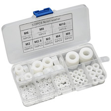 520Pcs Nylon Washers, Plastic round Flatspacers, Flat Washer Screw Bolt Assorted