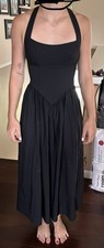 New Without Tags Crystal Sky Black Tea Length Dress Size S