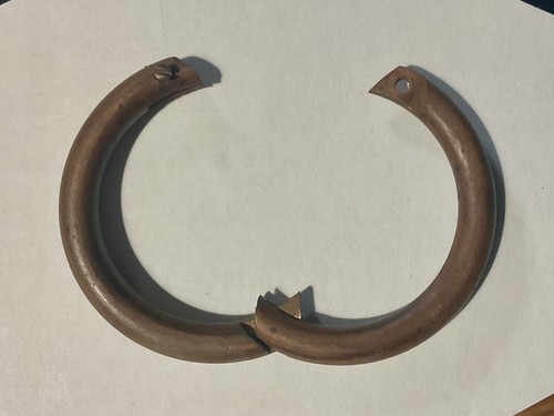 Antique Primative Copper Brass Self Piercing 3” Bull Nose Ring Farm Livestock