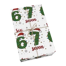 Holiday Wrapping Paper Christmas Decorations Funny Vintage 67 Meme Holiday 