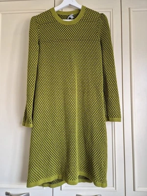 Vestido COS tejido 100 % algodón verde panal, talla M - Imagen 1 de 4