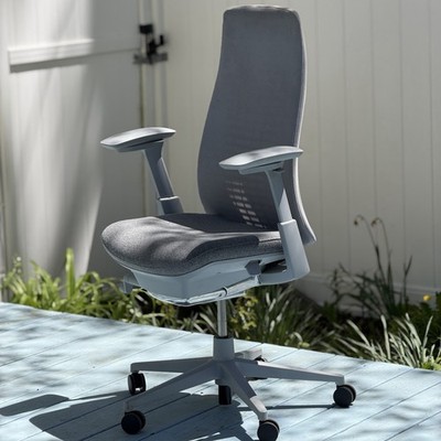 Haworth Fern LUXURY Ergonomic Office Chair W/ Gray Mesh Back and Fabric Seat