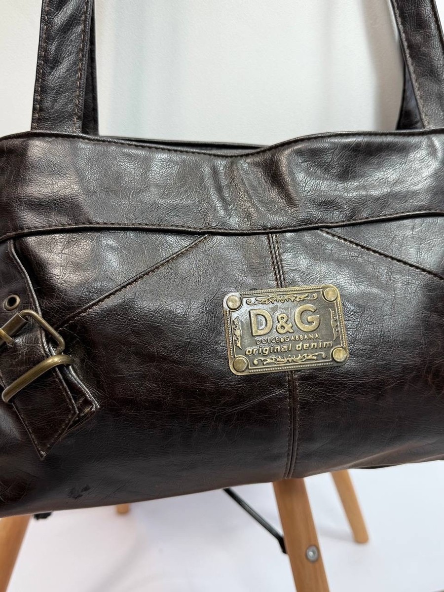 D&G Dolce & Gabbana Vintage Leather Bag Y2K Archive Brown | eBay