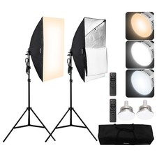 Softbox Lighting Kit 20" x 28" Professional Softbox 45W 3000-6500K LED Bul
