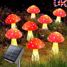 Solar Garden Ornaments 20 LED Mushroom Lights for Yard, Lawn, Party Decoration