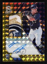 2020 Chronicles Spectra Rookie Jersey Gold Prizm 8/10 Tyrone Taylor Auto 0m4q