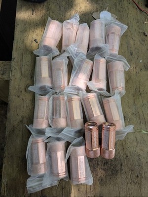 SICKSPEED 20PC ROSE GOLD ALUMINUM EXTENDED 50MM 2 PC LUG NUTS WHEELS 12X1.5 N16