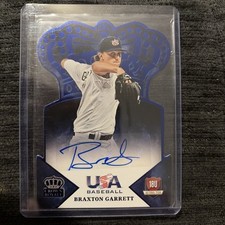 2015 Panini USA Baseball Crown Royale Blue /25 Braxton Garrett #32 🔥📈