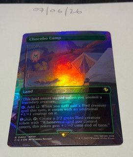 Magic the Gathering MTG Chocobo Camp x1 Borderless FOIL Karte NM/M Final