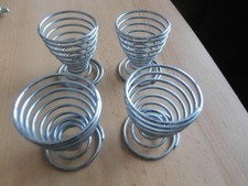 Spiraleierbecher - Eierbecher - verchromt - Drahtspirale - Design